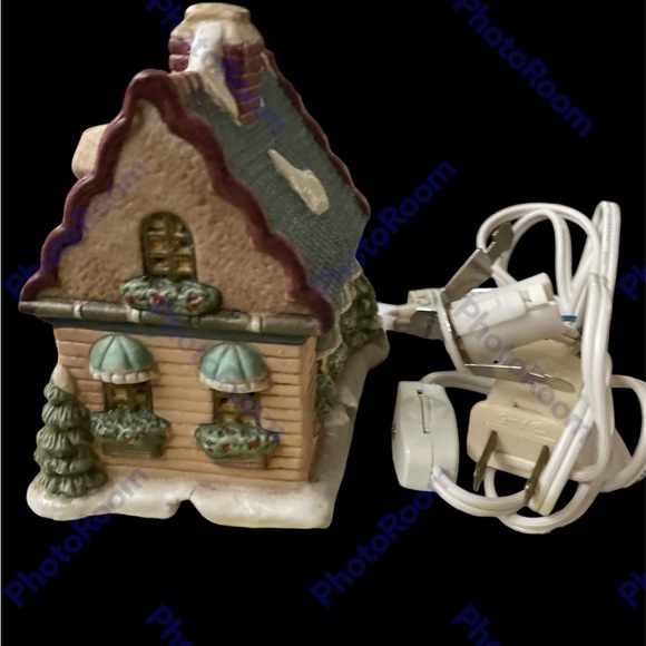 Vintage Small The Christmas House Collection Flower Shop illuminated porcelain. - Picture 6 of 6
